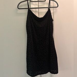 San Francisco Boutique Black Leopard Mini Dress, Size S